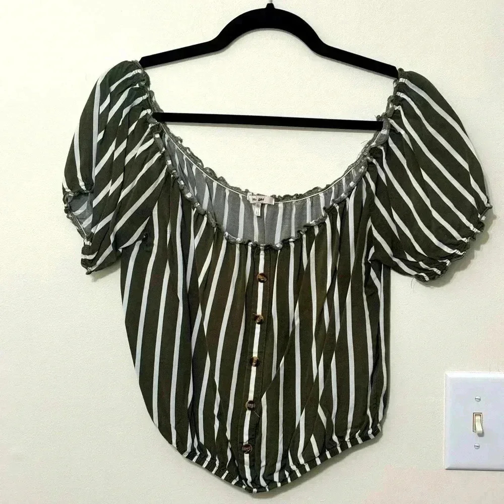 Mi Ami Crop Top Stripes‎